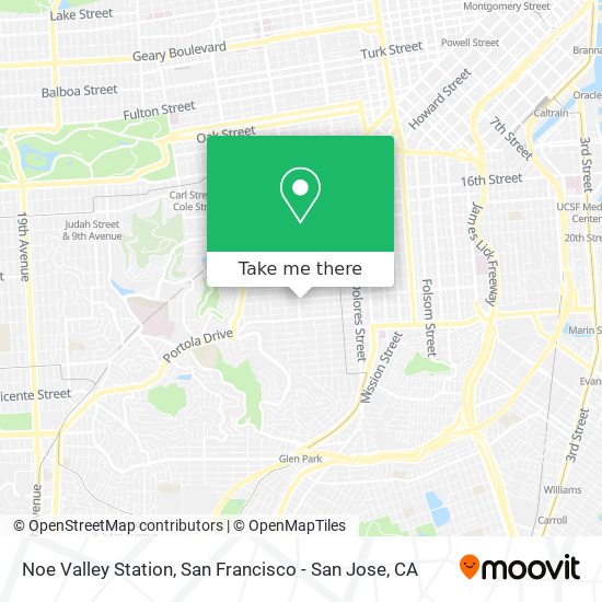 Noe Valley Station map