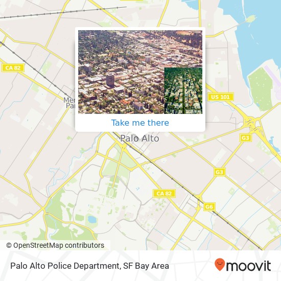 Mapa de Palo Alto Police Department