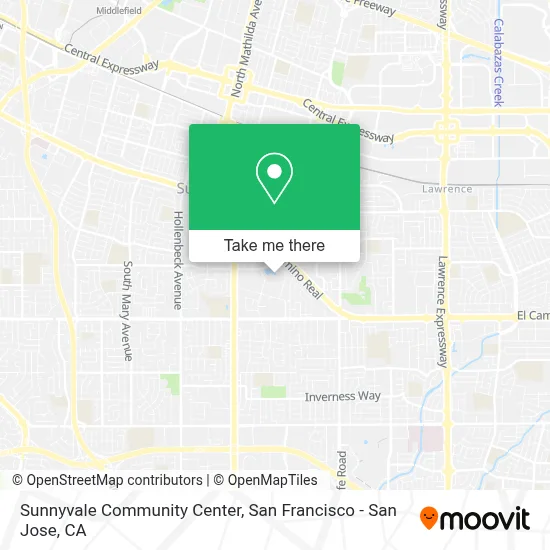 Sunnyvale Community Center map