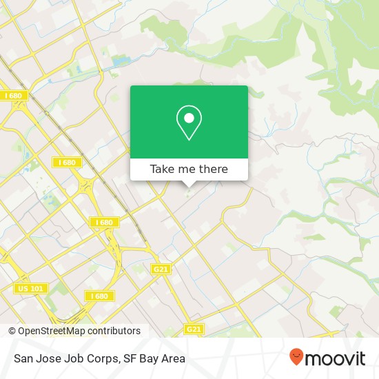 San Jose Job Corps map
