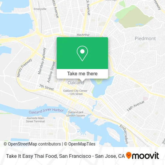 Mapa de Take It Easy Thai Food