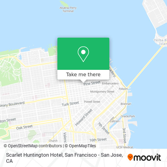 Mapa de Scarlet Huntington Hotel