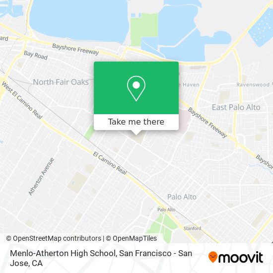 Mapa de Menlo-Atherton High School