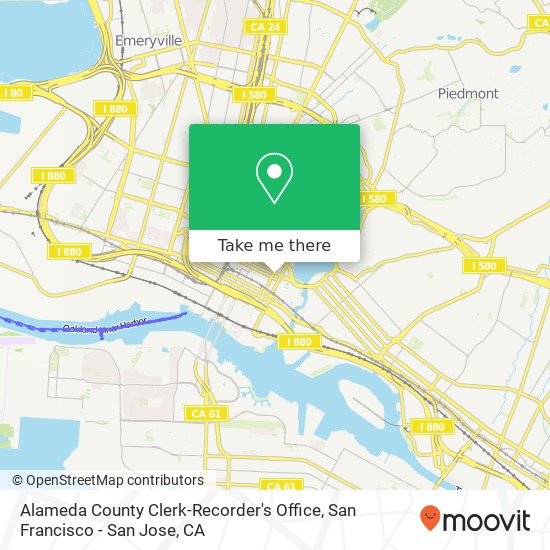 Mapa de Alameda County Clerk-Recorder's Office