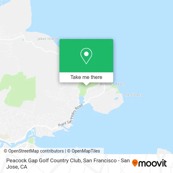 Peacock Gap Golf Country Club map
