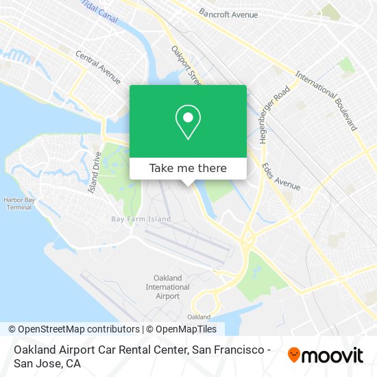 Mapa de Oakland Airport Car Rental Center