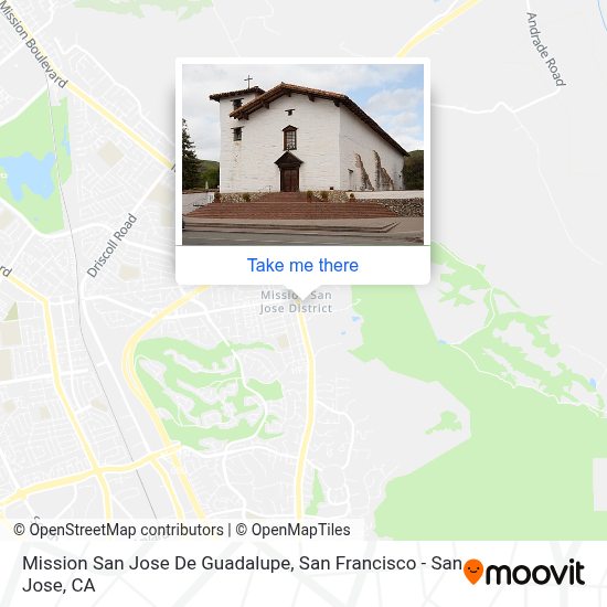 Mission San Jose California Map Guidebook To Hiking Or Cycling The