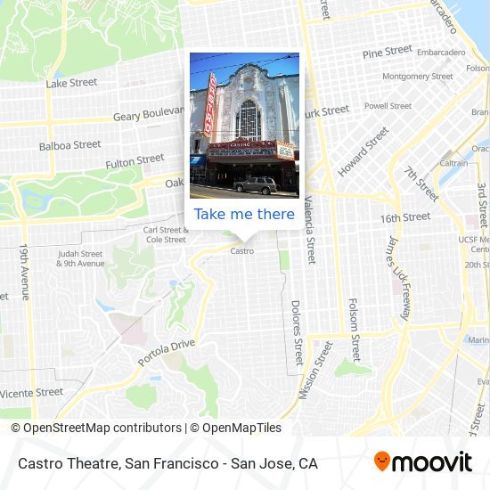 Castro Theatre map