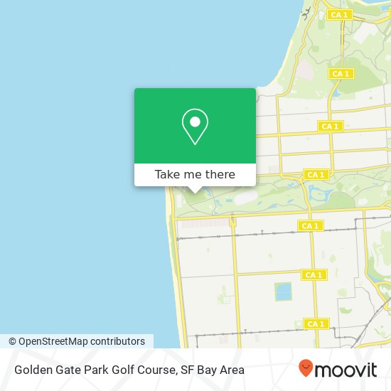 Golden Gate Park Golf Course map