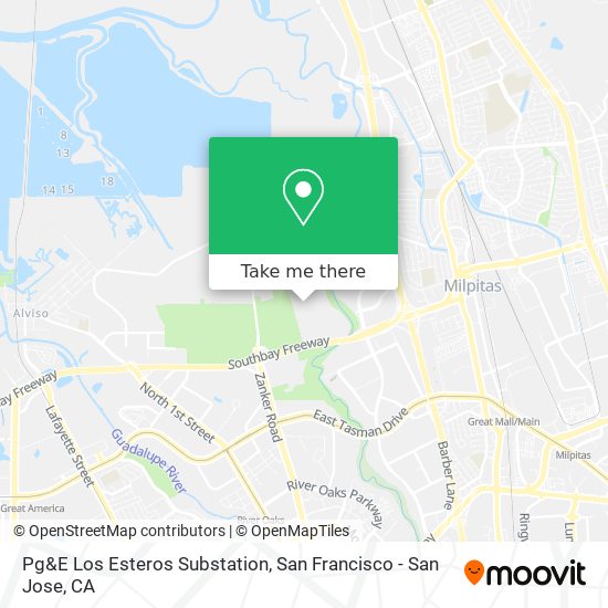 Mapa de Pg&E Los Esteros Substation