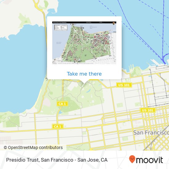 Presidio Trust map