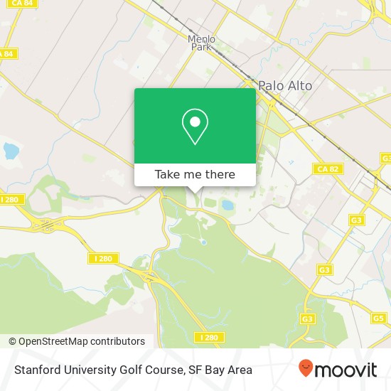 Stanford University Golf Course map