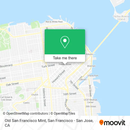Old San Francisco Mint map