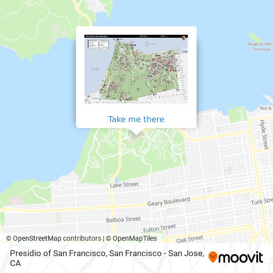 Presidio of San Francisco map