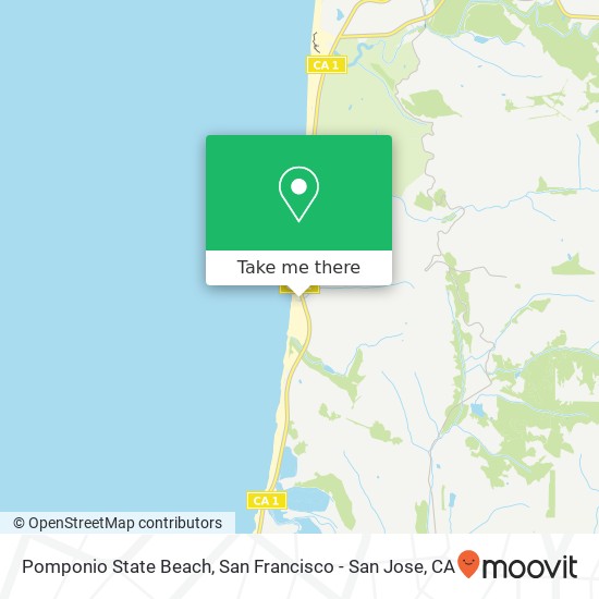 Mapa de Pomponio State Beach