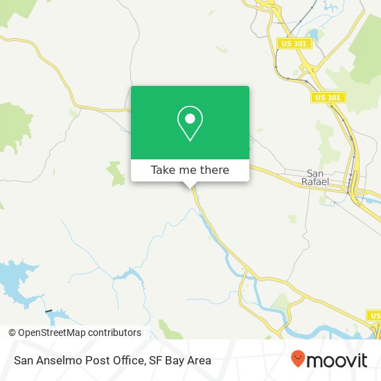 San Anselmo Post Office map