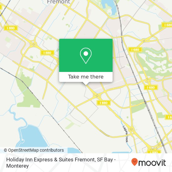 Holiday Inn Express & Suites Fremont map