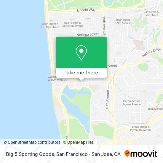 Big 5 Sporting Goods map