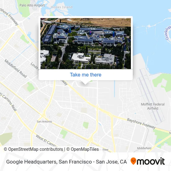 Google Headquarters map