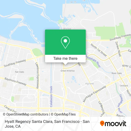 Hyatt Regency Santa Clara map