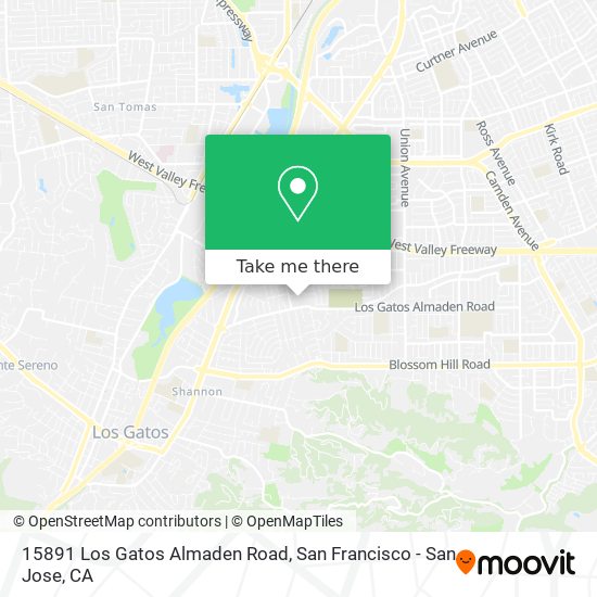 Mapa de 15891 Los Gatos Almaden Road
