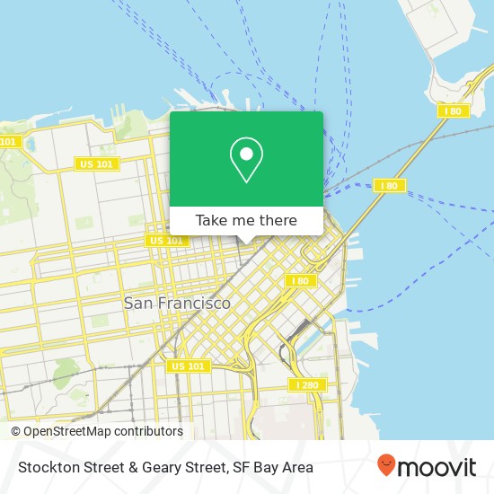 Stockton Street & Geary Street map