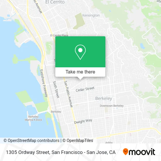 Mapa de 1305 Ordway Street