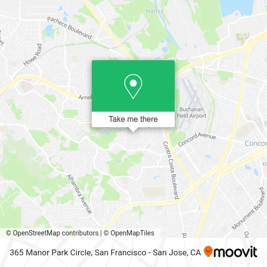 Mapa de 365 Manor Park Circle