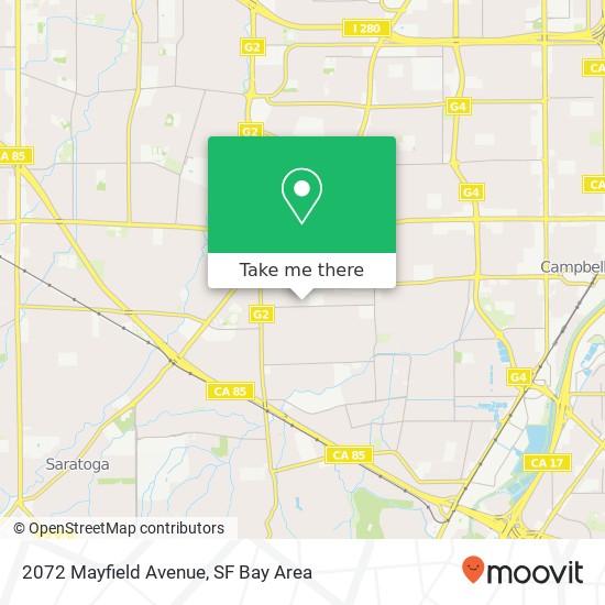 Mapa de 2072 Mayfield Avenue