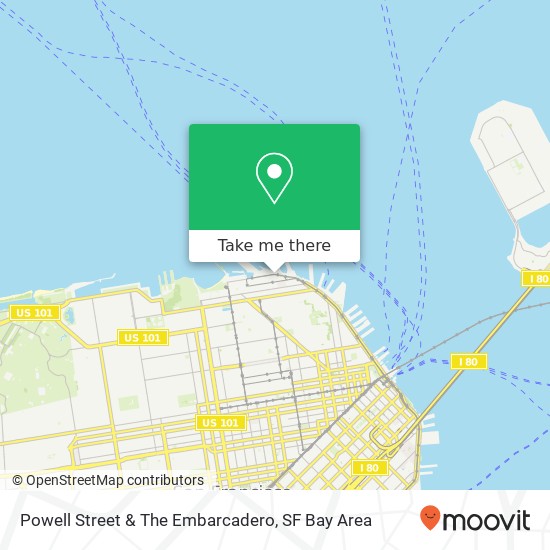 Powell Street & The Embarcadero map