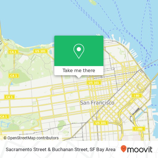 Mapa de Sacramento Street & Buchanan Street