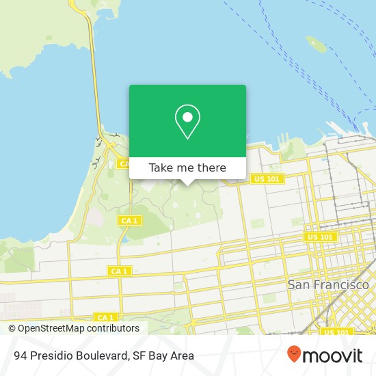 Mapa de 94 Presidio Boulevard