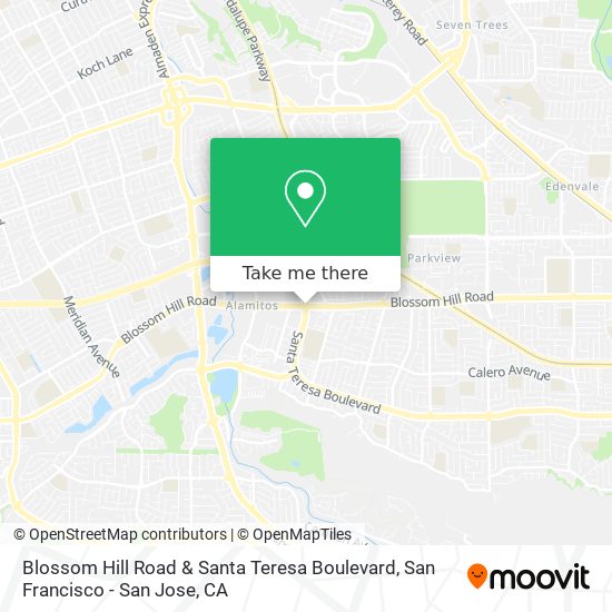 Blossom Hill Road & Santa Teresa Boulevard map