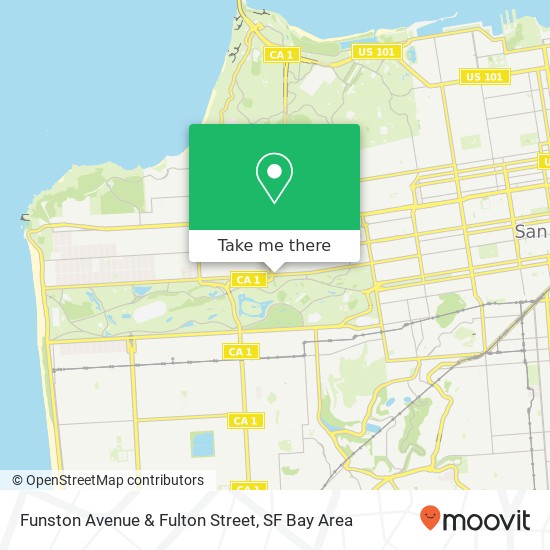 Funston Avenue & Fulton Street map