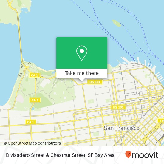 Mapa de Divisadero Street & Chestnut Street
