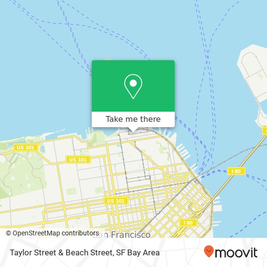 Taylor Street & Beach Street map