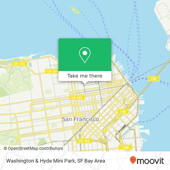 Washington & Hyde Mini Park map