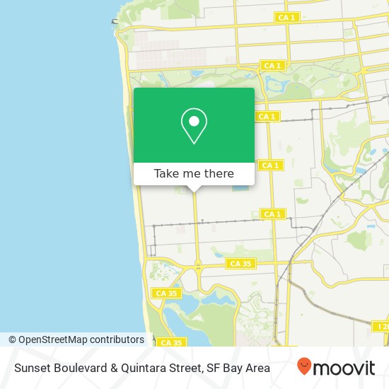 Mapa de Sunset Boulevard & Quintara Street
