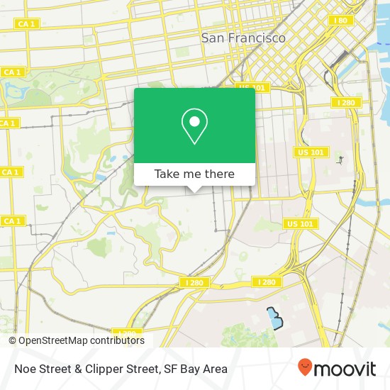 Mapa de Noe Street & Clipper Street