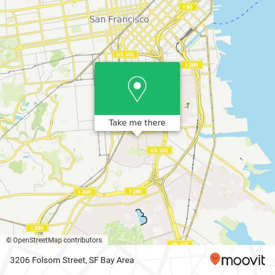 3206 Folsom Street map