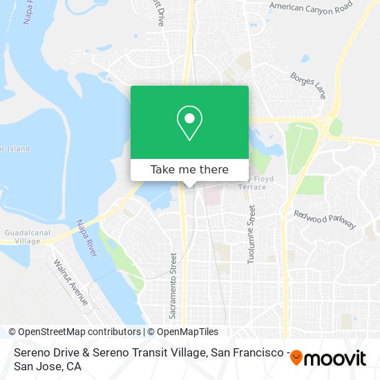 Sereno Drive & Sereno Transit Village map