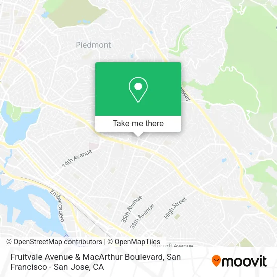 Mapa de Fruitvale Avenue & MacArthur Boulevard