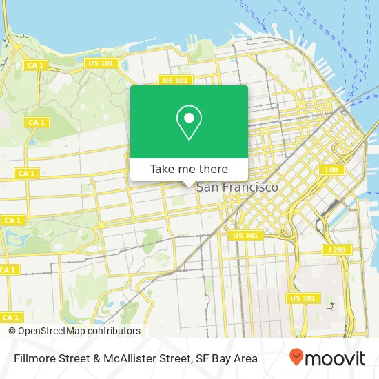 Fillmore Street & McAllister Street map