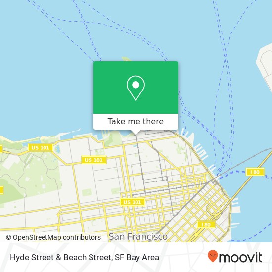 Hyde Street & Beach Street map