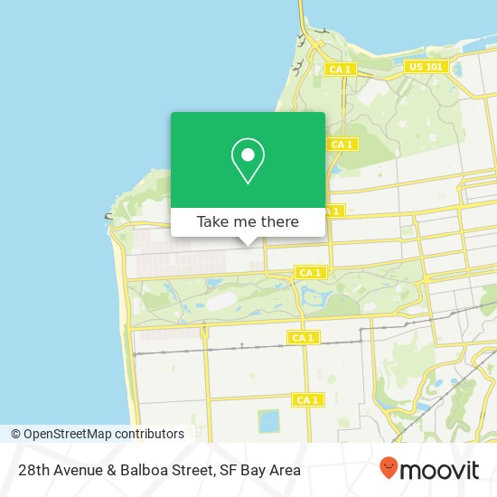 Mapa de 28th Avenue & Balboa Street