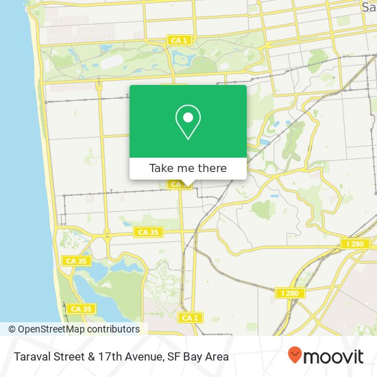 Taraval Street & 17th Avenue map