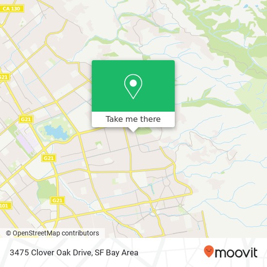 Mapa de 3475 Clover Oak Drive