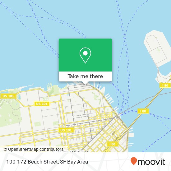 100-172 Beach Street map