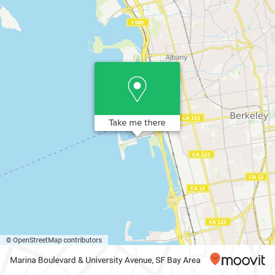 Marina Boulevard & University Avenue map