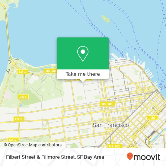 Mapa de Filbert Street & Fillmore Street